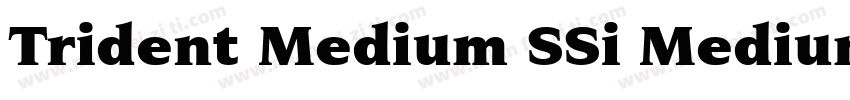 Trident Medium SSi Medium字体转换